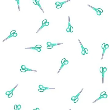 Pattern line scissor cartoon vector イラスト素材