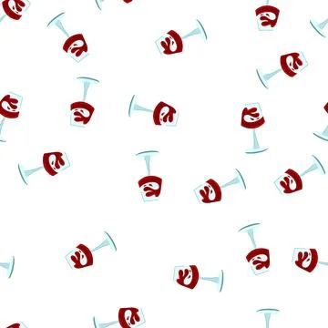 Pattern line wine glass cartoon vector Stock Illustration