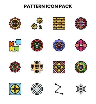 Pattern Lineal Color Scalable Icons Pack イラスト素材