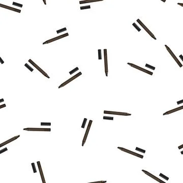 Pattern liner eyebrow pencil cartoon vector Illustrazione stock