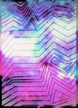 A pattern with lines against a background of cosmic dust clouds イラスト素材