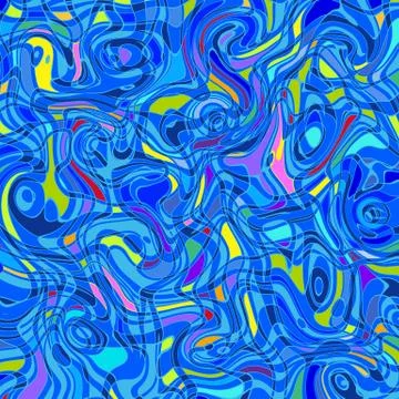 Pattern with lines and waves Stock Illustration