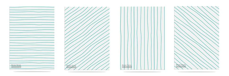 Pattern With Lines Hand Drawn Set. Stock Illustration