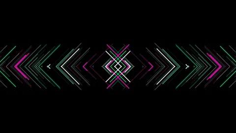 Pattern of lines with interference on black background. Animation. Triangular Stock Footage 125018177