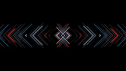 Pattern of lines with interference on black background. Animation. Triangular Stock Footage 125360992