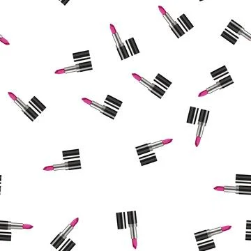 Pattern lip lipstick makeup cartoon vector Stock Illustration