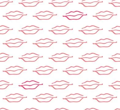 Pattern with lips. Stock Illustration