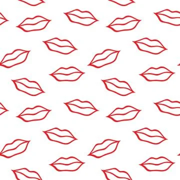 Pattern with lips. Stock Illustration