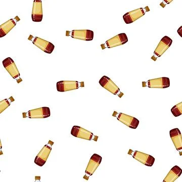 Pattern liquid vinegar bottle cartoon vector Stock Illustration