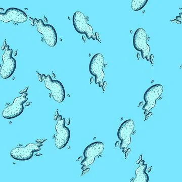 Pattern liquid water puddle sketch hand drawn Stock Illustration