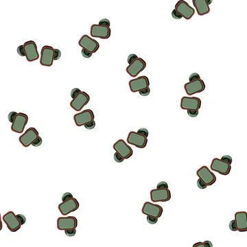 Pattern listen headphones wireless cartoon vector Illustrazione stock