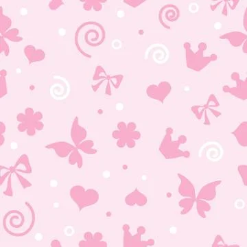 Pattern for little girls for textiles Stock Illustration