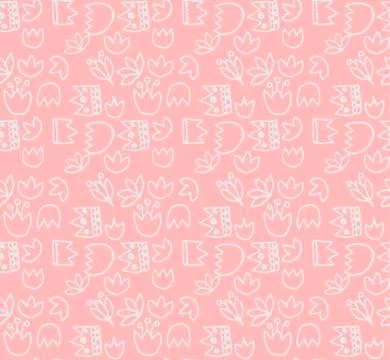 Pattern for little Princess Stock Illustration