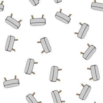 Pattern livingroom pouf cartoon vector Stock Illustration