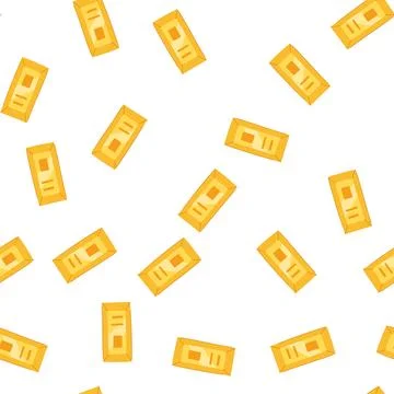 Pattern loan gold bar cartoon vector Stock Illustration