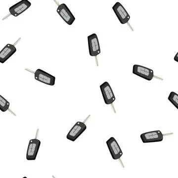 Pattern lock car key cartoon vector Illustrazione stock
