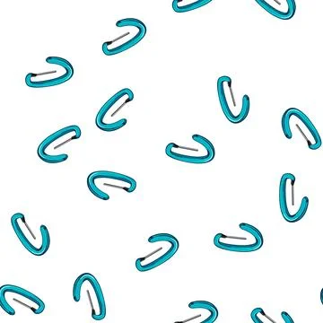 Pattern lock carabiner clip cartoon vector Stock Illustration