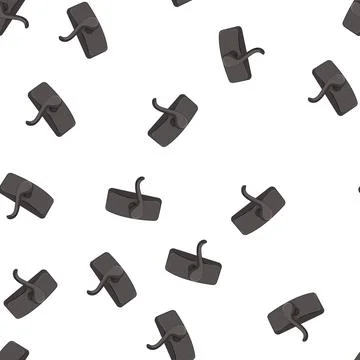 Pattern lock door handle cartoon vector Illustration