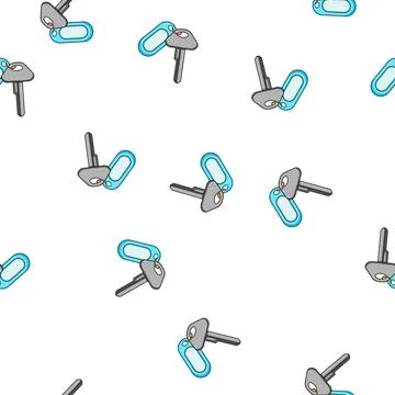 Pattern lock door key hotel cartoon vector Illustrazione stock