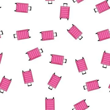 Pattern lock hard shell suitcase cartoon vector イラスト素材