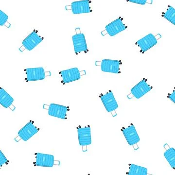 Pattern lock hard shell suitcase cartoon vector 库存插图