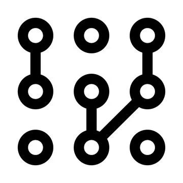 Pattern lock icon. Editable line icon. Professional and modern outline icon.. Illustrazione stock