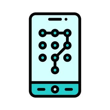 Pattern lock icon, Mobile application vector illustration 스톡 일러스트