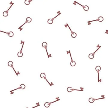 Pattern lock key vintage cartoon vector Stock Illustration