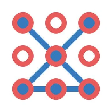 Pattern Lock, password, Mobile Security Icon Stock-Illustration