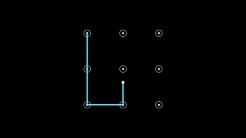 Pattern lock tracing on black background overlay 4K Vídeo Stock 337062887