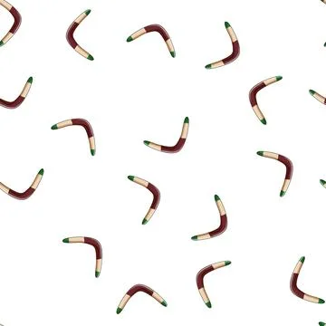 Pattern logo boomerang cartoon vector Stock Illustration