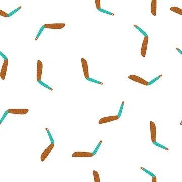 Pattern logo boomerang cartoon vector Stock Illustration