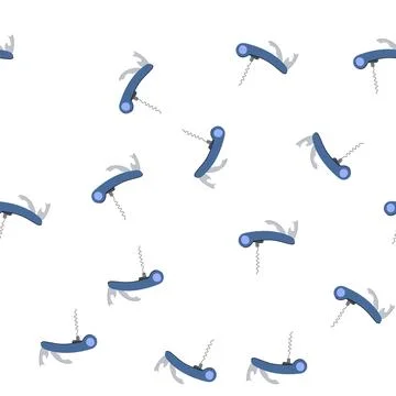 Pattern logo corkscrew wine cartoon vector Ilustração Stock
