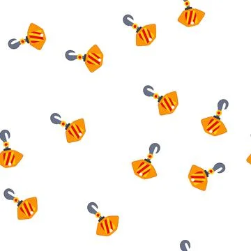 Pattern logo crane hook cartoon vector Stock Illustration