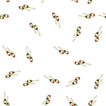 Pattern logo maracas cartoon vector Stock Illustration