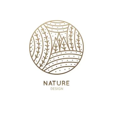 Pattern logo nature Illustrazione stock