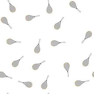 Pattern logo tennis racket cartoon vector Stock Illustration