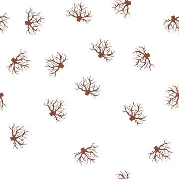 Pattern logo tree root cartoon vector 스톡 일러스트