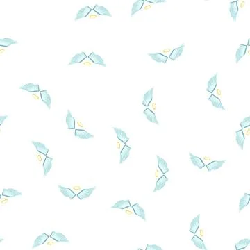 Pattern logo wing angel cartoon vector Illustrazione stock