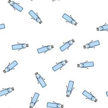 Pattern logy water eco character cartoon vector Stock Illustration