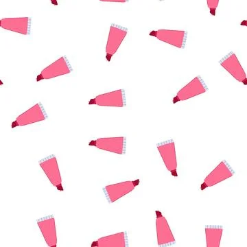 Pattern long lip gloss cartoon vector 스톡 일러스트