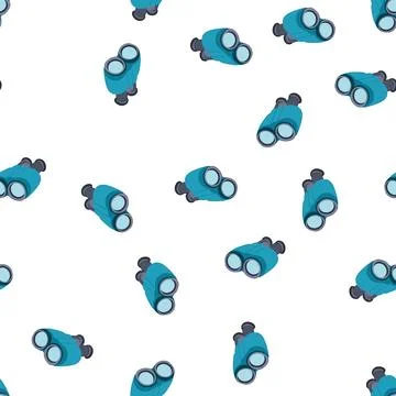 Pattern look binoculars cartoon vector Stock Illustration