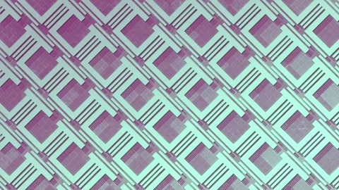 Pattern with loop animation of lines on purple background. 3d rendering 4K Stock Footage 250519418