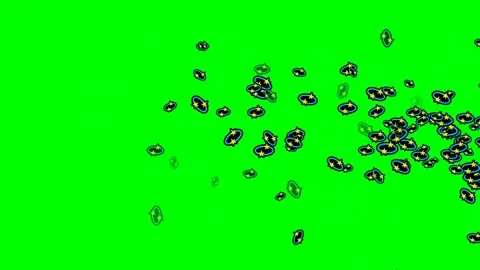 Pattern Looping with Lot on Green Screen Chroma Key Background Video stock 337397153