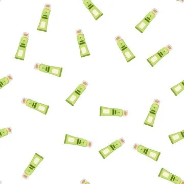 Pattern lotion dry skin cream cartoon vector Ilustración de archivo