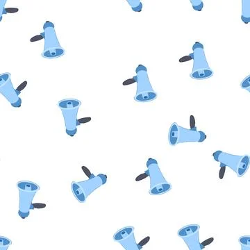 Pattern loud megaphone cartoon vector Stockillustratie