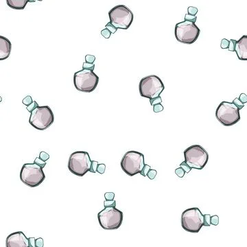 Pattern love potion bottle cartoon vector Stock Illustration