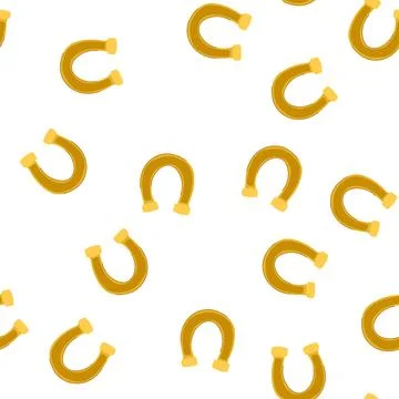 Pattern luck horseshoe cartoon vector Stock Illustration