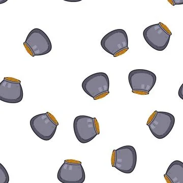 Pattern luck leprechaun gold pot cartoon vector Illustrazione stock