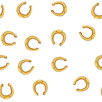 Pattern lucky horseshoe cartoon vector Stock Illustration
